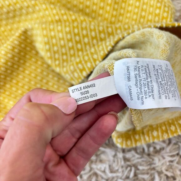 Madewell Women's Floral Jacquard Tie Back Tank Top Mystic Yellow Medium AN452 - Picture 9 of 10